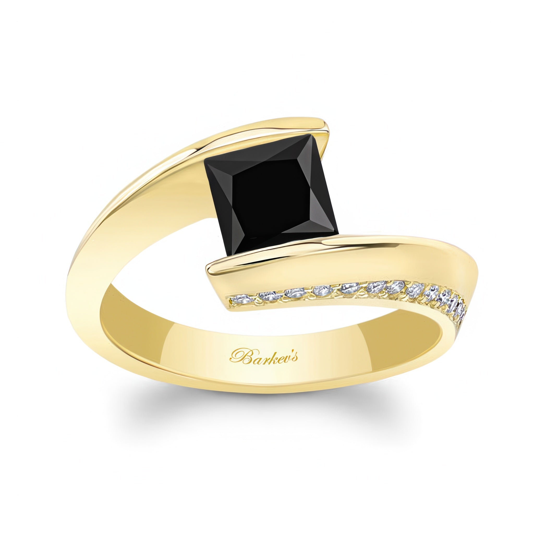 Black And White Diamond Bypass Ring