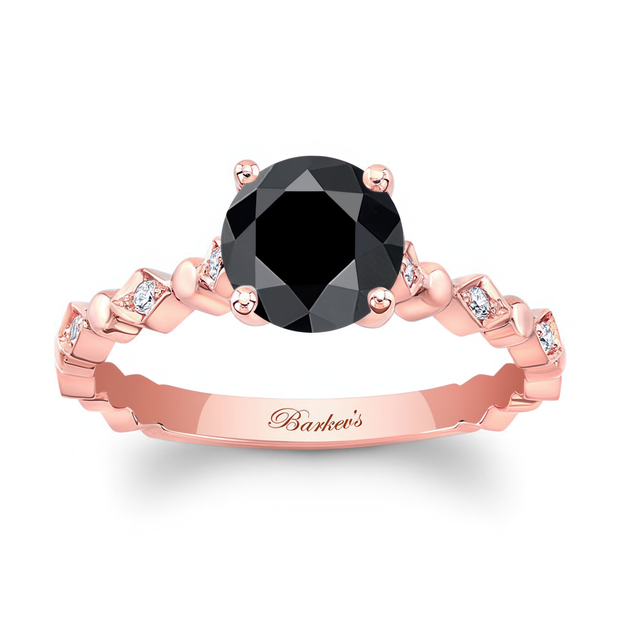 Art Deco Black And White Diamond Engagement Ring