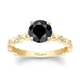 Art Deco Black And White Diamond Engagement Ring