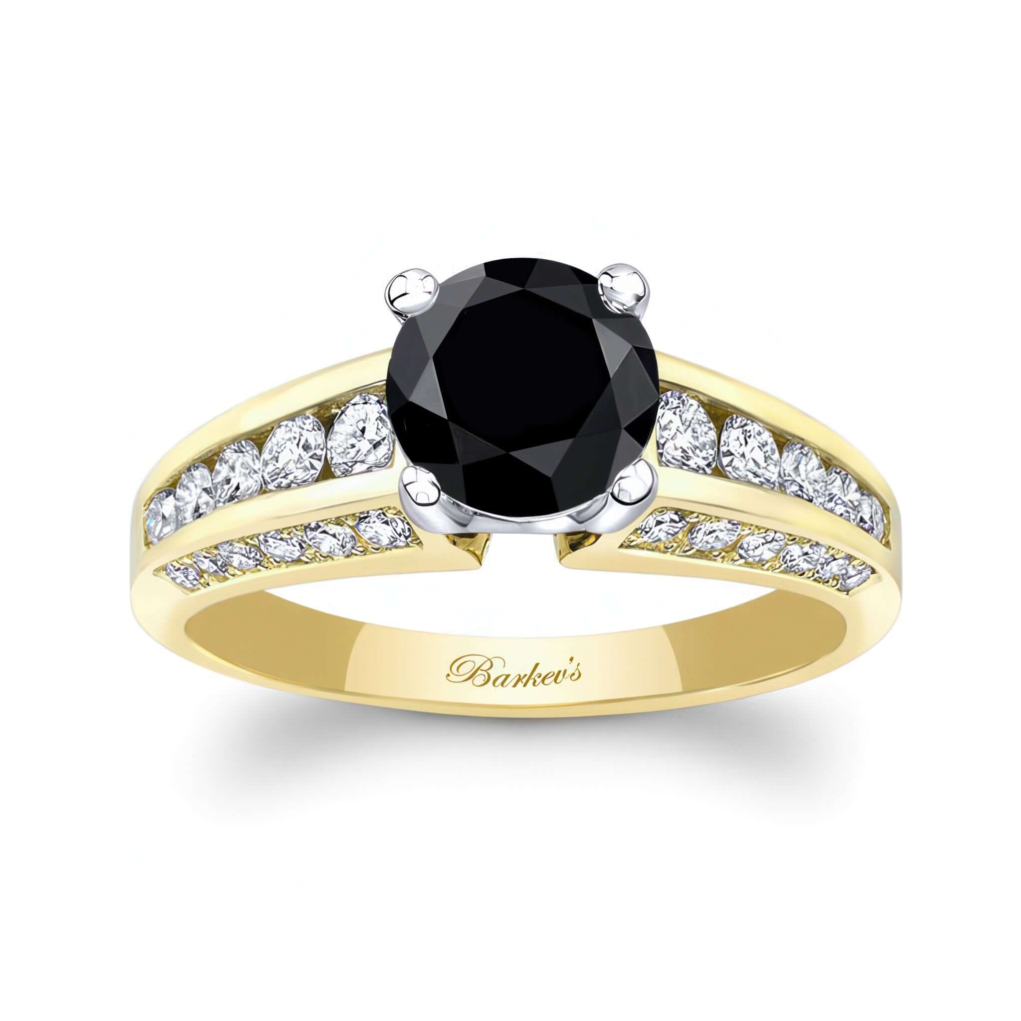Black And White Diamond Channel Set Ring