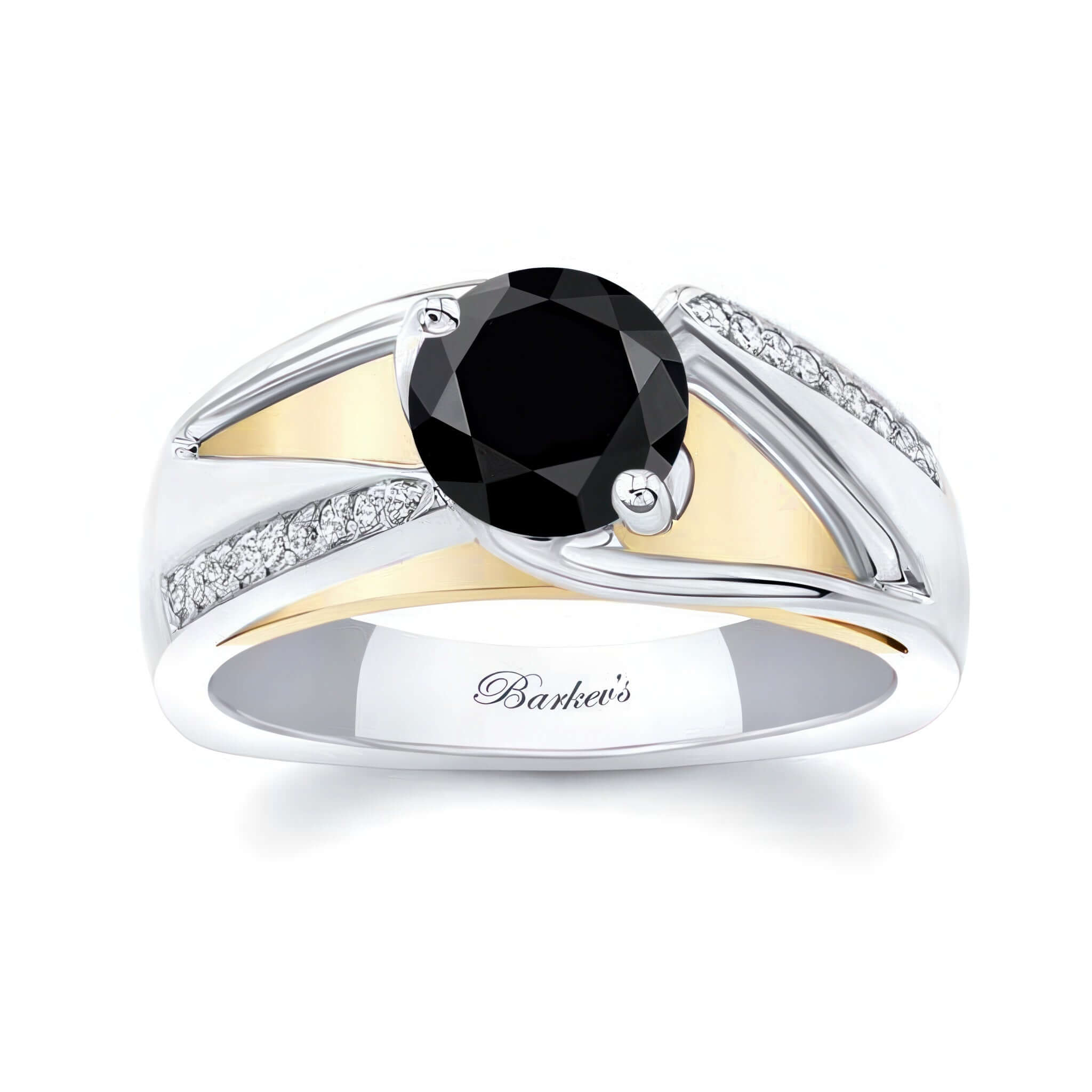 Pave Black And White Diamond Ring