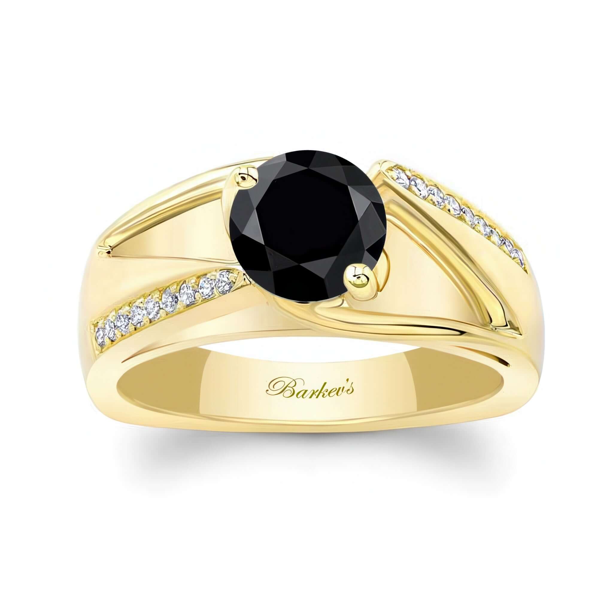 Pave Black And White Diamond Ring