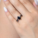 Black Diamond Marquise Ring