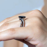 Black Diamond Marquise Ring