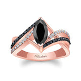 Black Diamond Marquise Ring