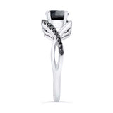 Black Diamond Criss Cross Ring