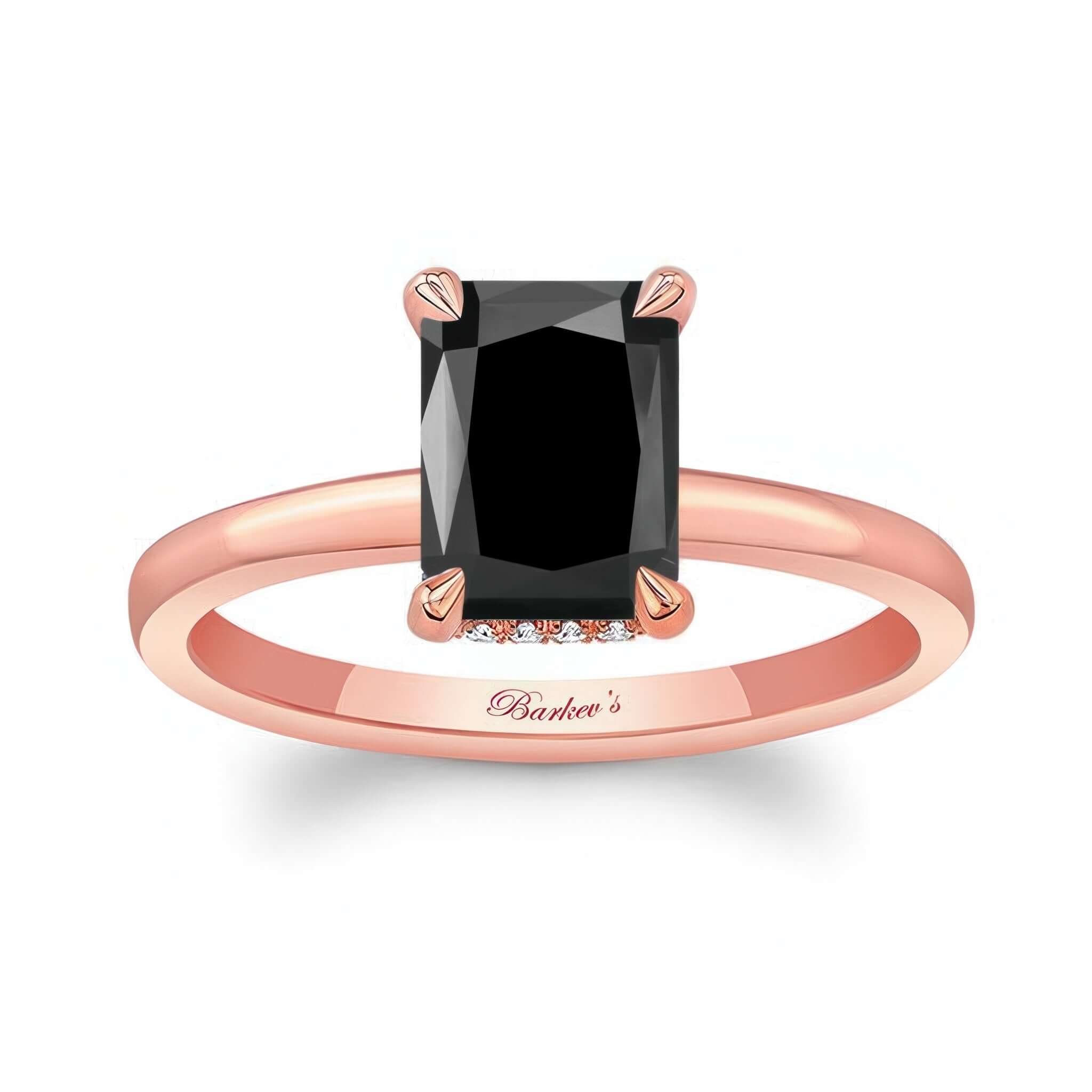 Radiant Cut Black And White Diamond Engagement Ring