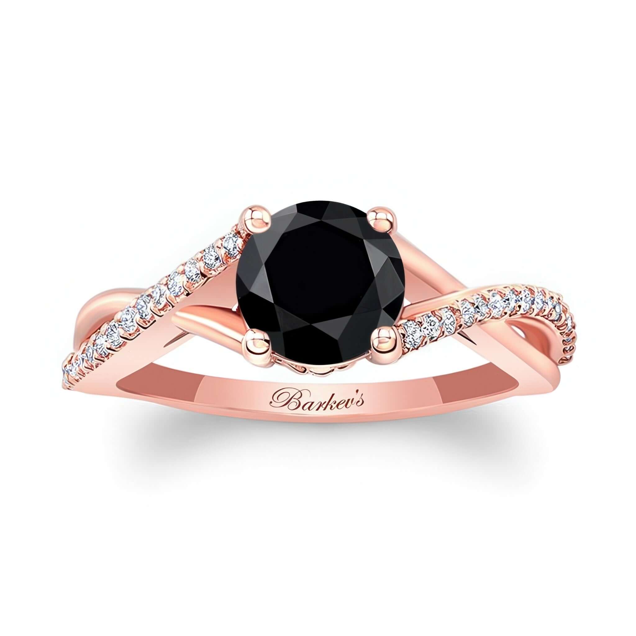 One Carat Black And White Diamond Ring