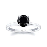 Black And White Diamond Micro Pave Hidden Halo Ring