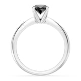 1 Carat Oval Solitaire Black Diamond Ring