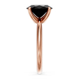 1 Carat Oval Solitaire Black Diamond Ring