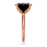 1 Carat Oval Solitaire Black Diamond Ring