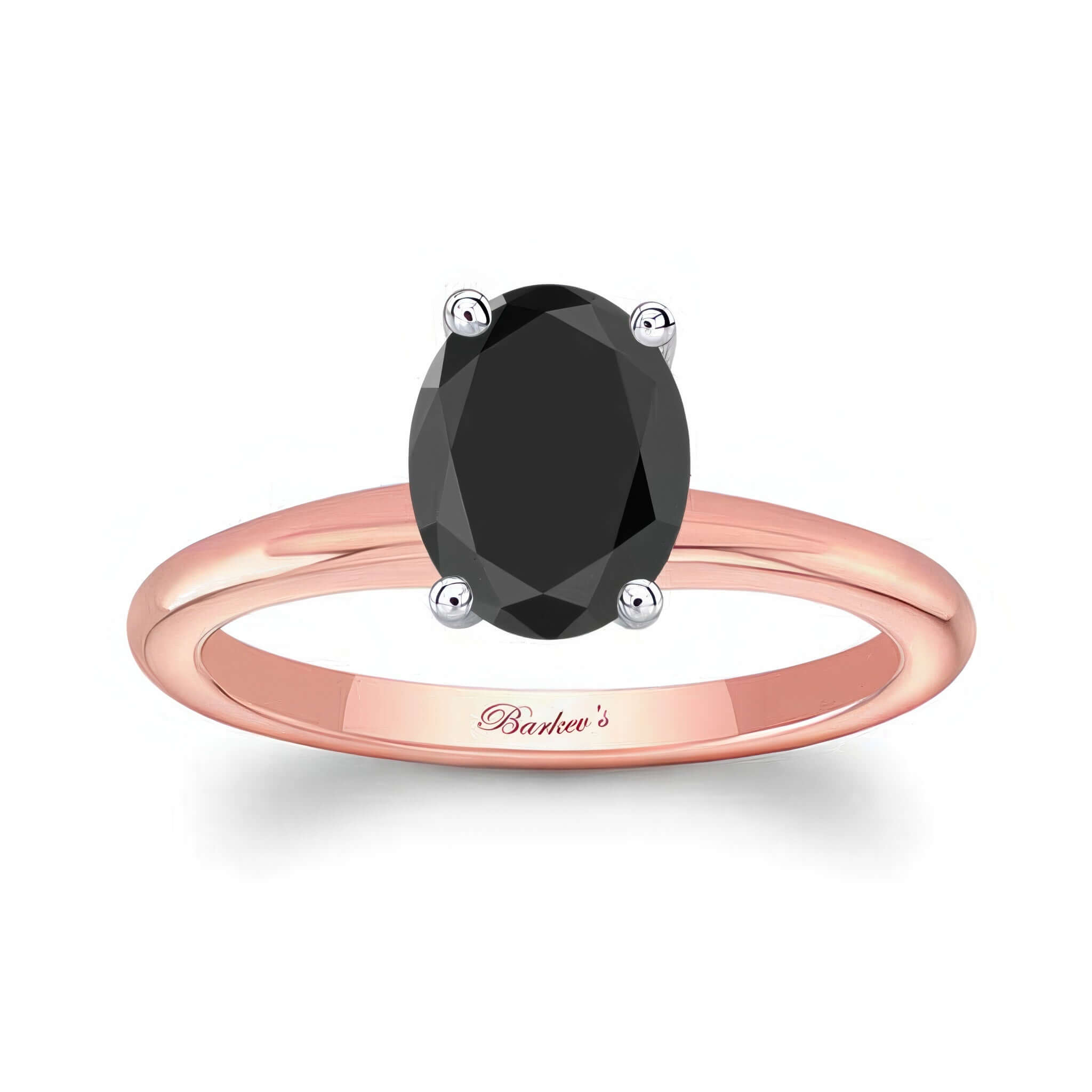 1 Carat Oval Solitaire Black Diamond Ring