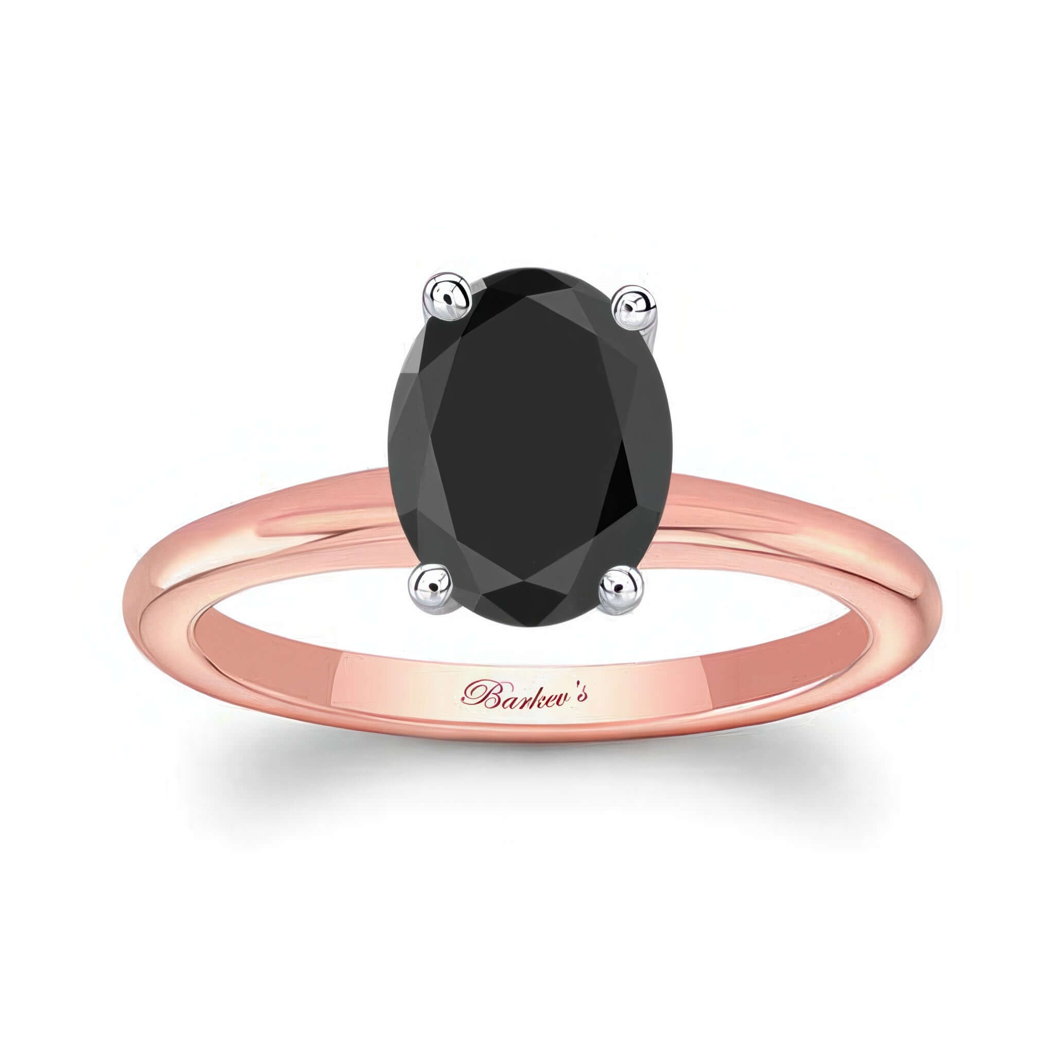 1.25 Carat Oval Solitaire Black Diamond Ring