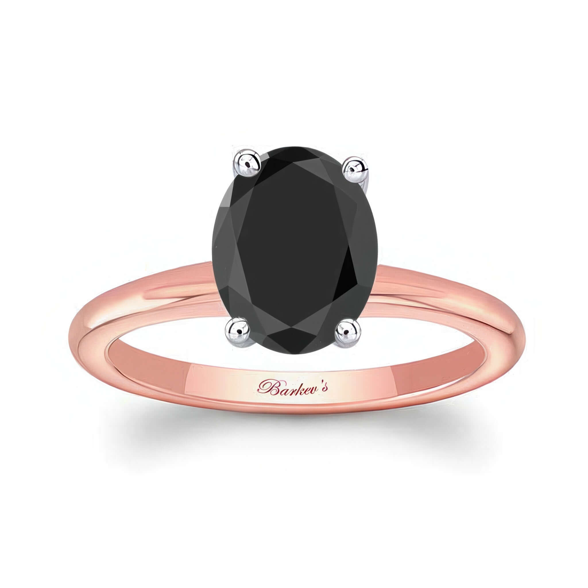 2 Carat Oval Solitaire Black Diamond Ring