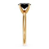 1 Carat Oval Solitaire Black Diamond Ring