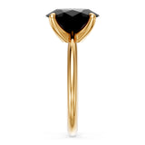 1 Carat Oval Solitaire Black Diamond Ring
