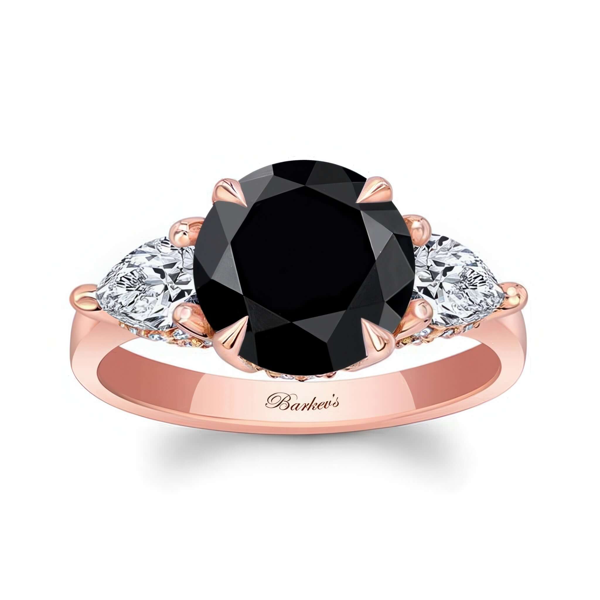 3 Carat Round Black And White Diamond Ring