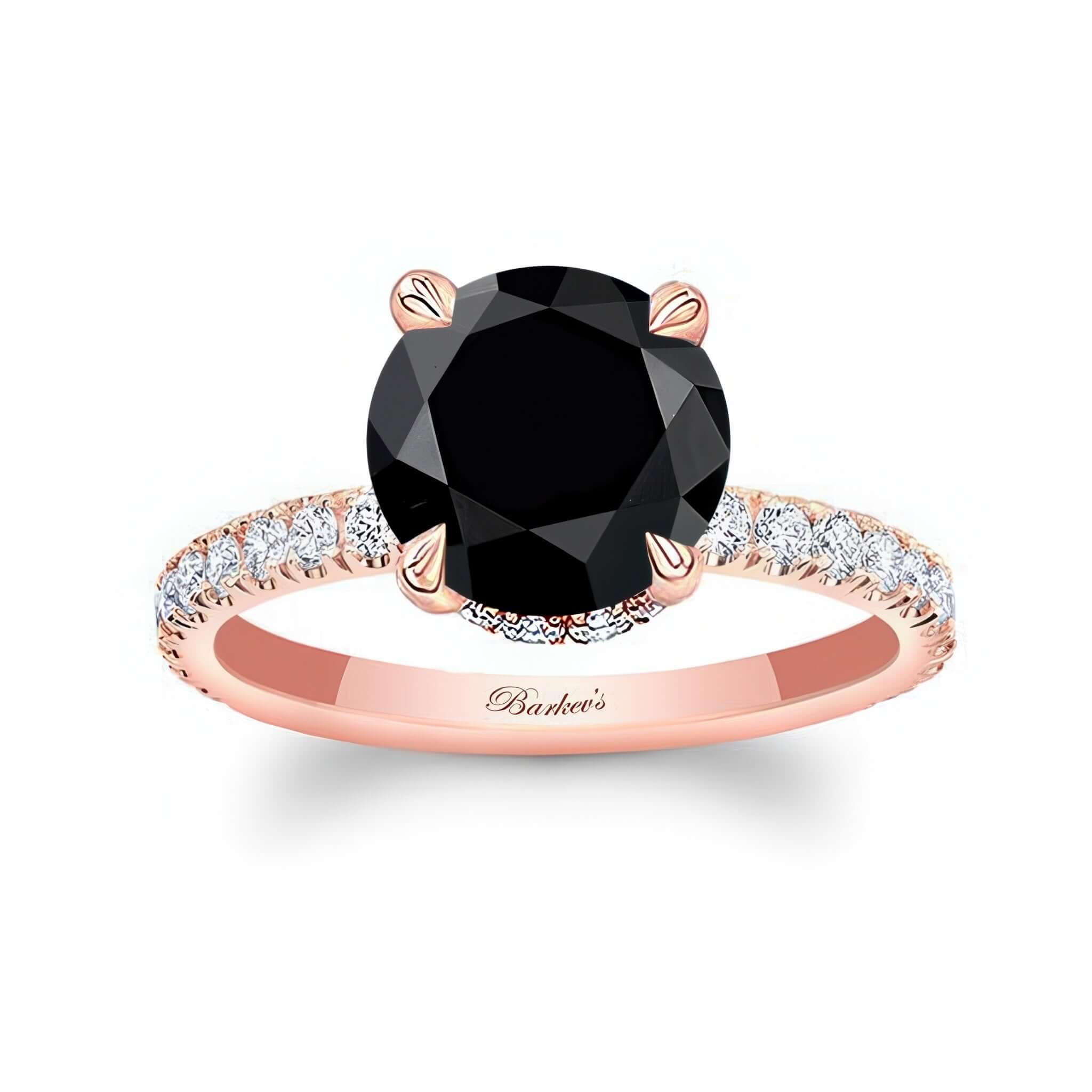 3 Carat Black And White Diamond Halo Engagement Ring