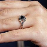 Black Diamond Unique Engagement Ring