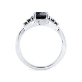 Black Diamond Unique Engagement Ring