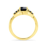 Black Diamond Unique Engagement Ring