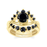 Black Diamond Unique Wedding Set