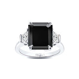 Emerald Cut 5 Carat Black Diamond Ring