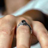 Marquise Cut Black Diamond Ring
