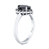 Marquise Cut Black Diamond Ring
