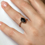 Marquise Cut Black Diamond Ring