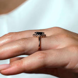Marquise Cut Black Diamond Ring