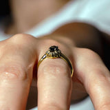 Marquise Cut Black Diamond Ring