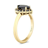 Marquise Cut Black Diamond Ring