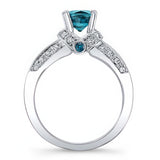 Unique Vintage Blue Diamond Ring