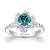 Ribbon Blue And White Diamond Ring