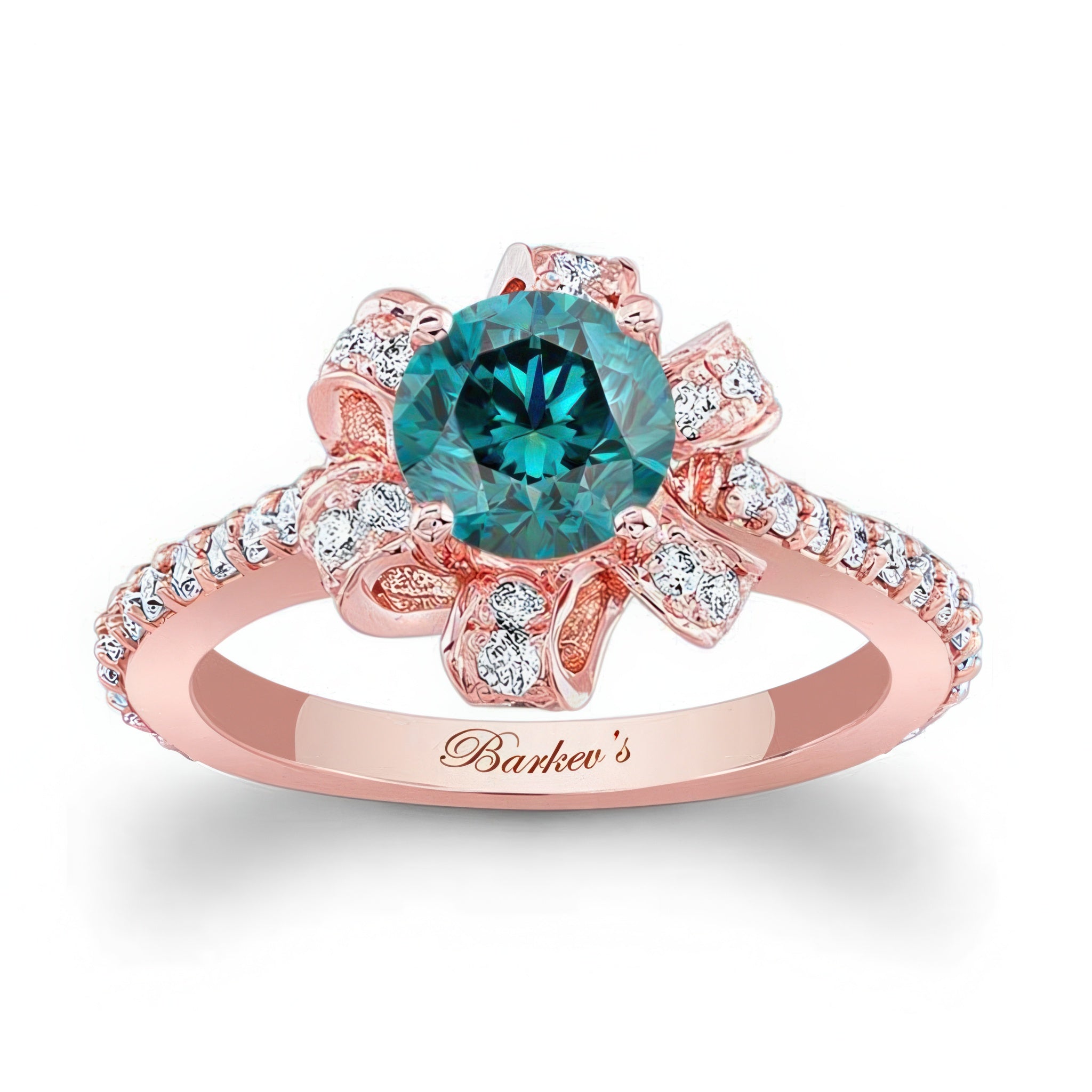 Ribbon Blue And White Diamond Ring