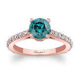 Traditional Blue And White Diamond Ring