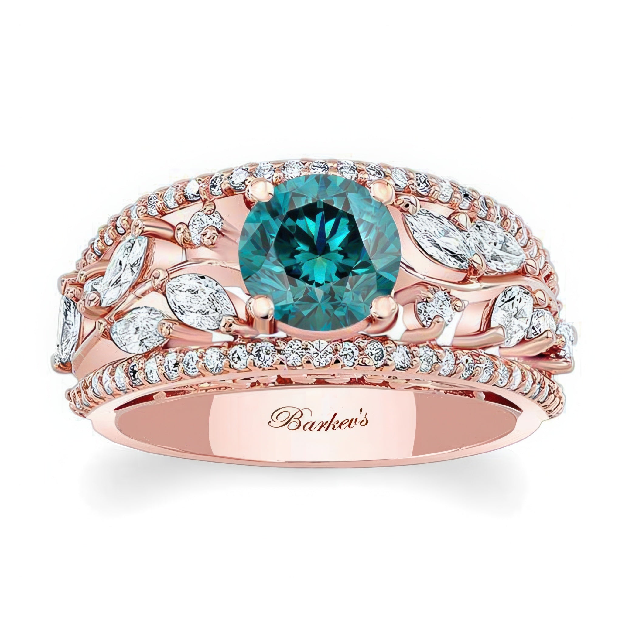 Vine Blue And White Diamond Ring