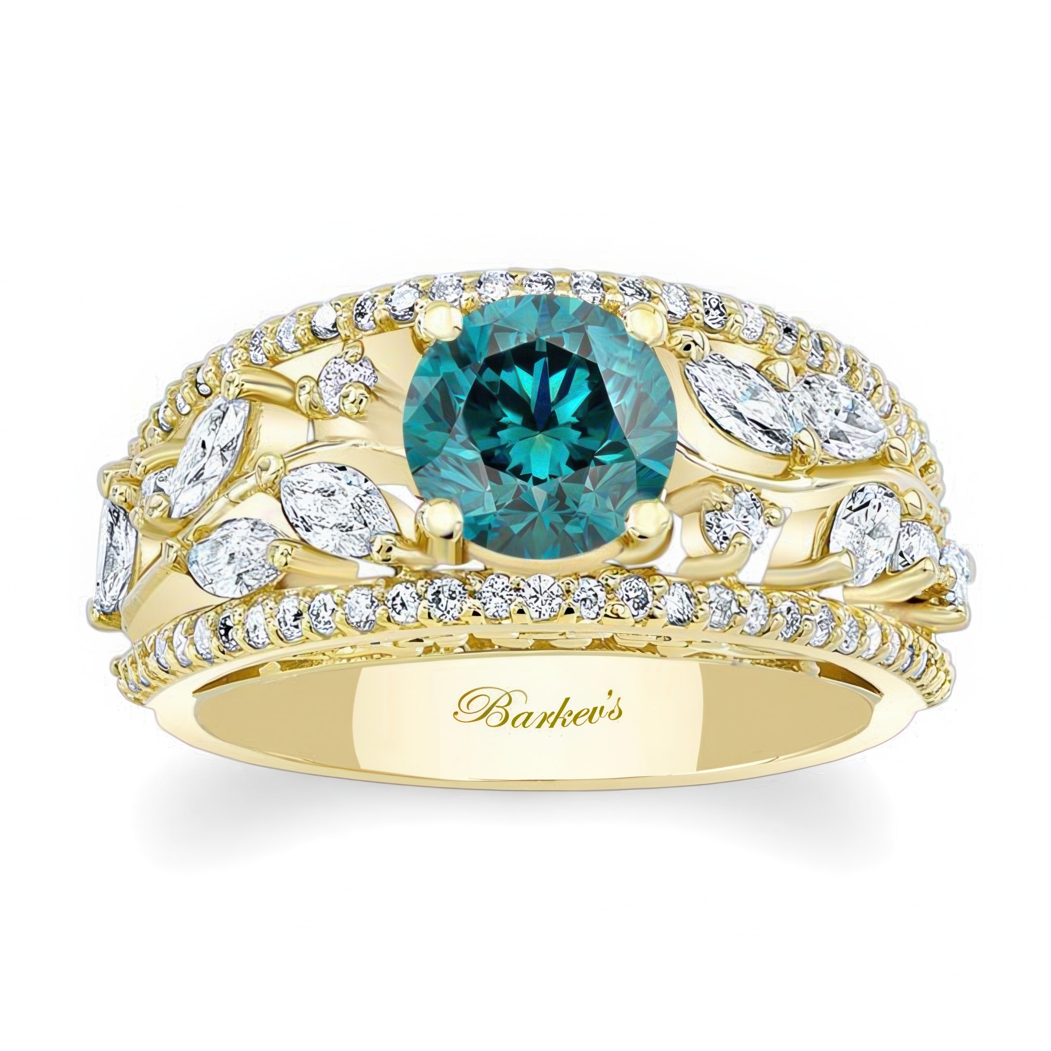 Vine Blue And White Diamond Ring