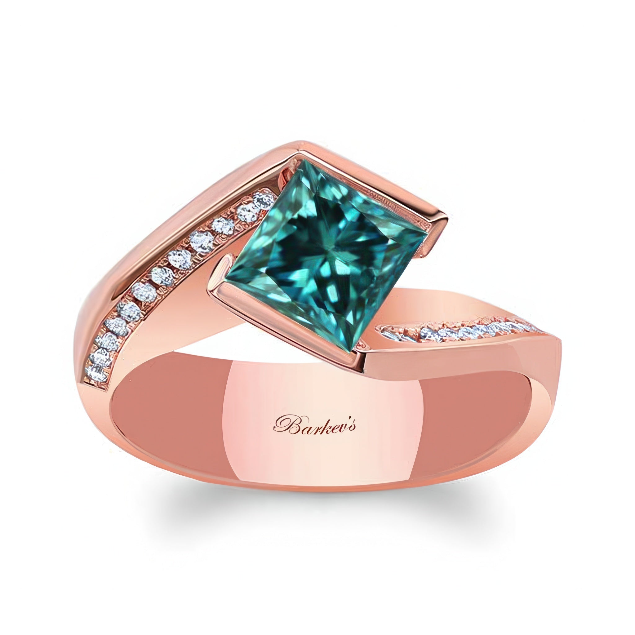 Vintage Bypass Blue Diamond Ring