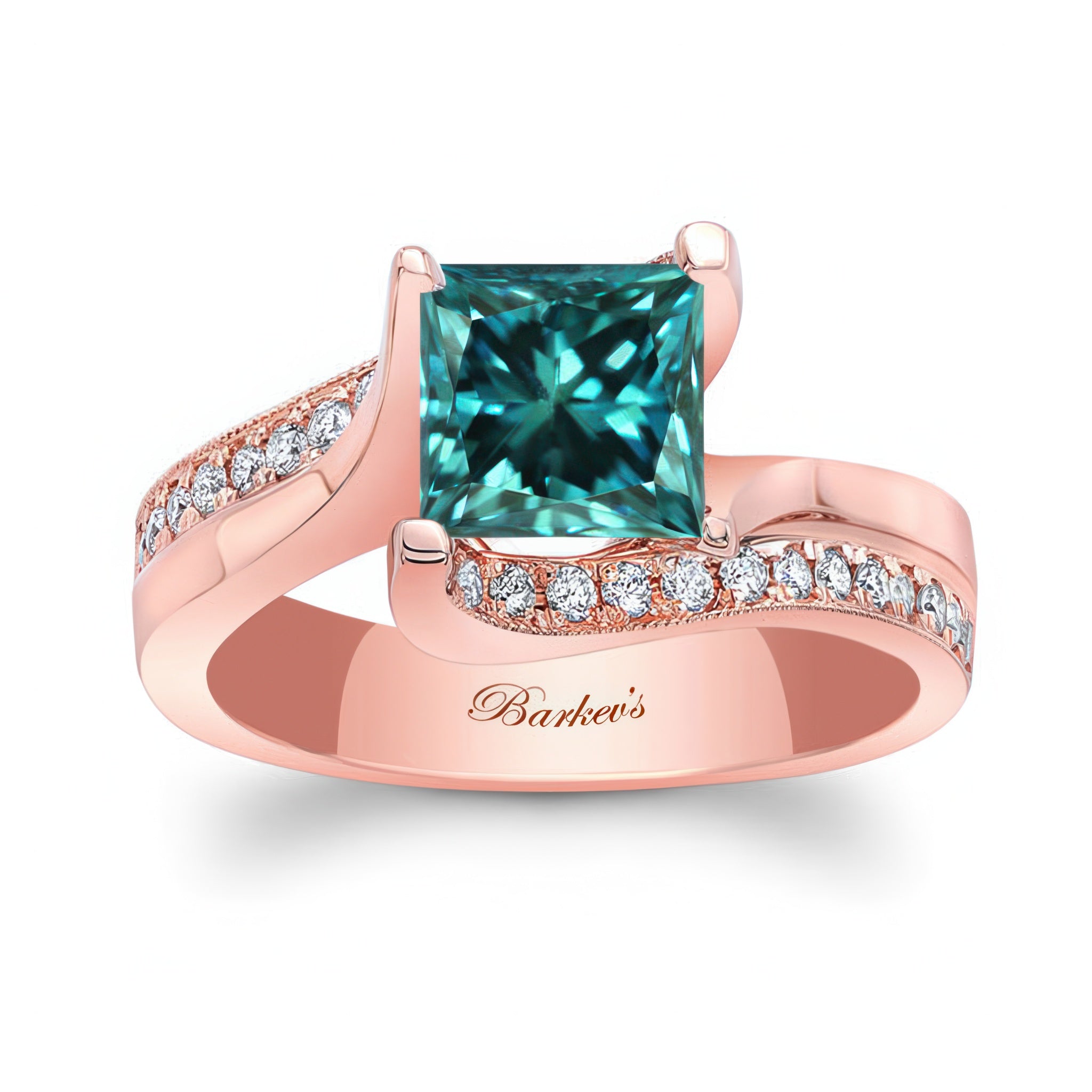 1.25 Carat Blue And White Diamond Ring