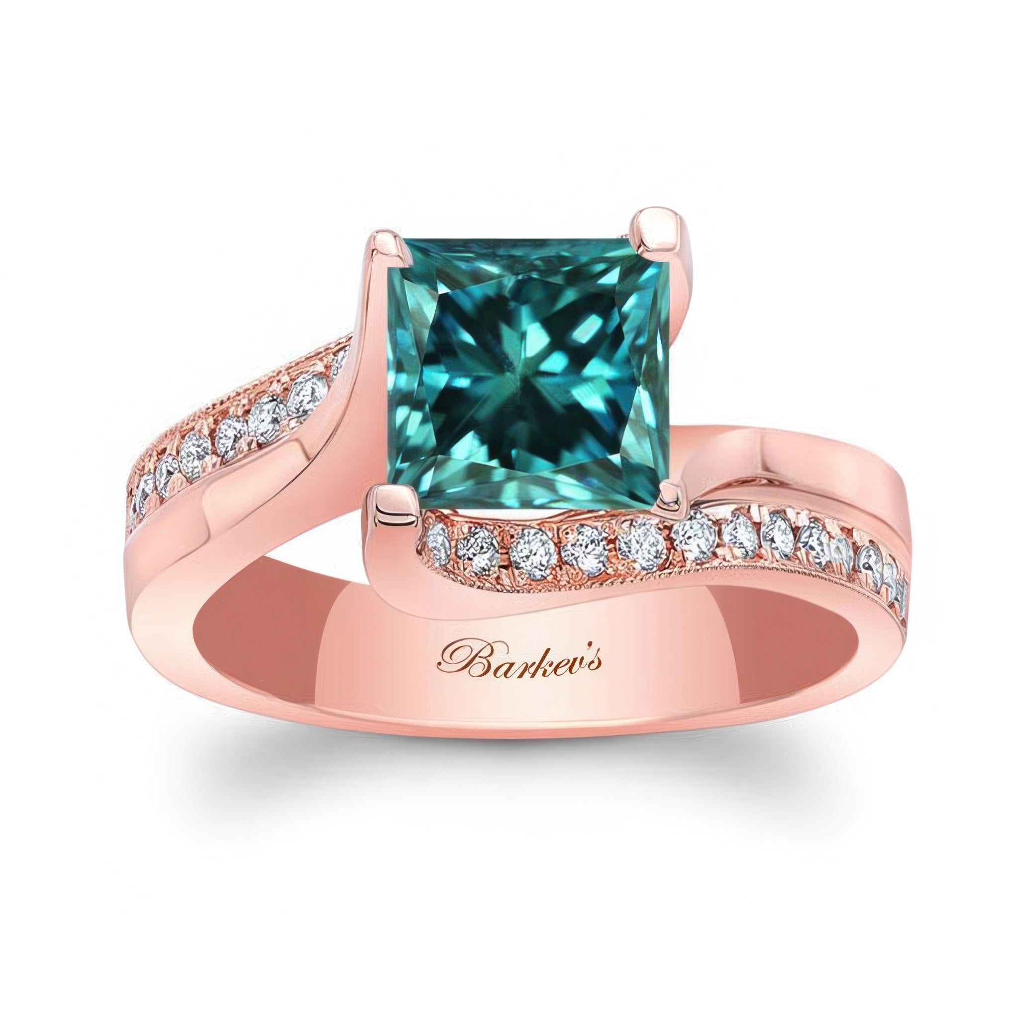 2.00 Carat Blue And White Diamond Ring