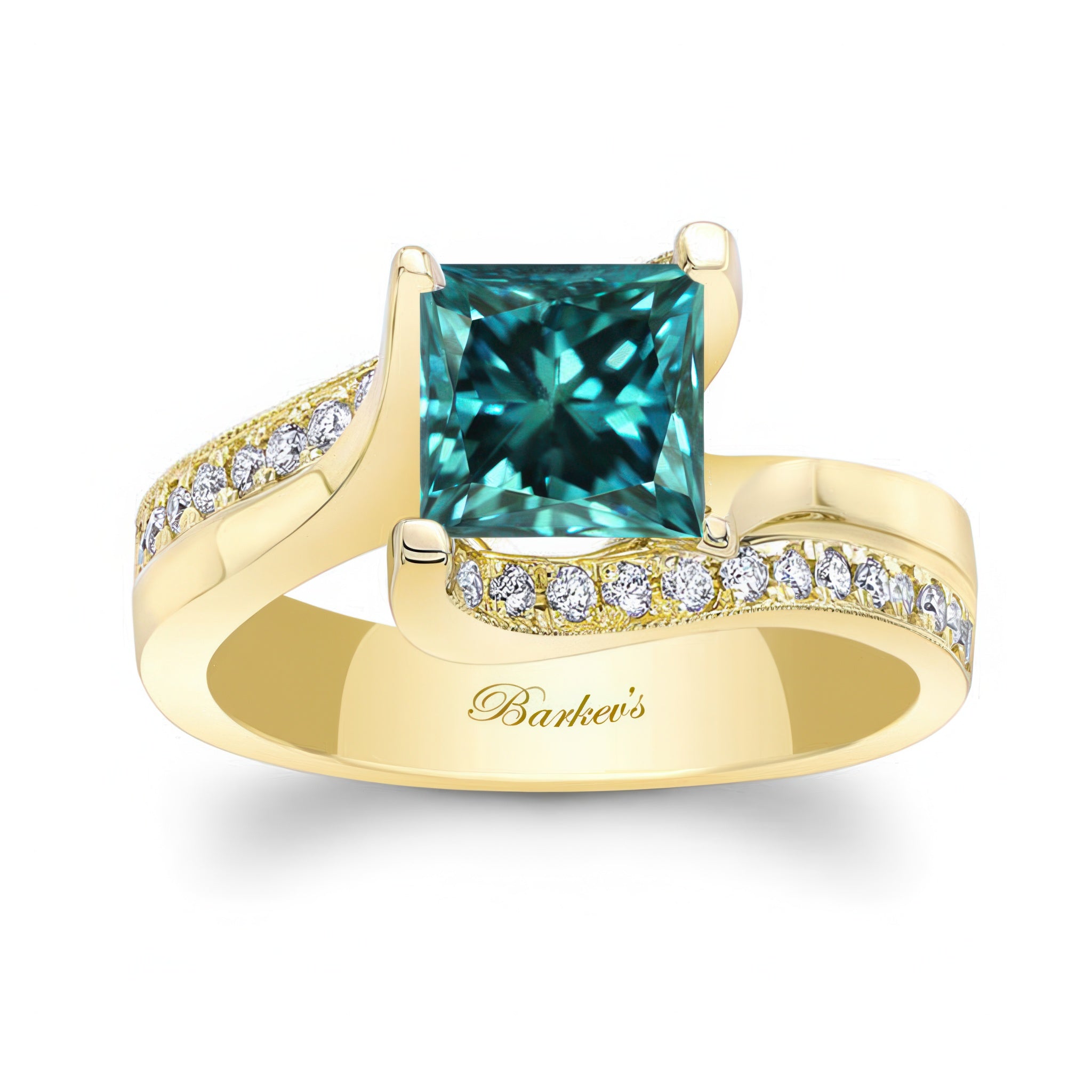 1.25 Carat Blue And White Diamond Ring