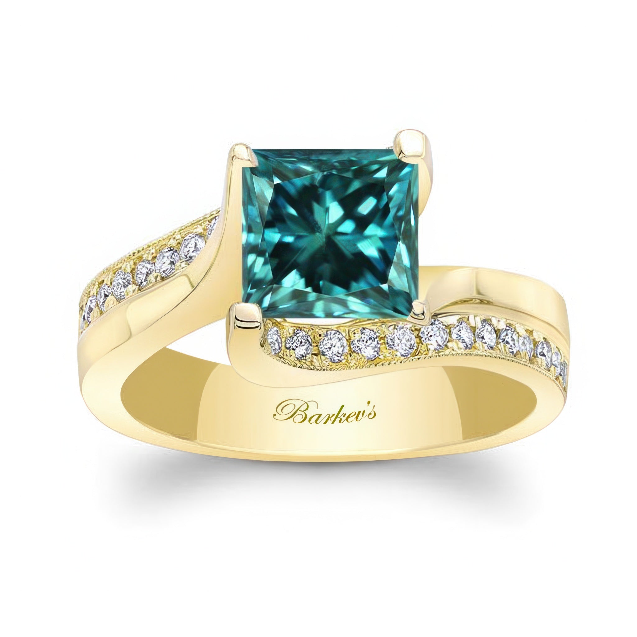 2.00 Carat Blue And White Diamond Ring