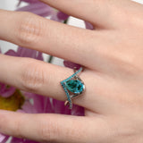 Unique Pear Shaped Blue Diamond Ring