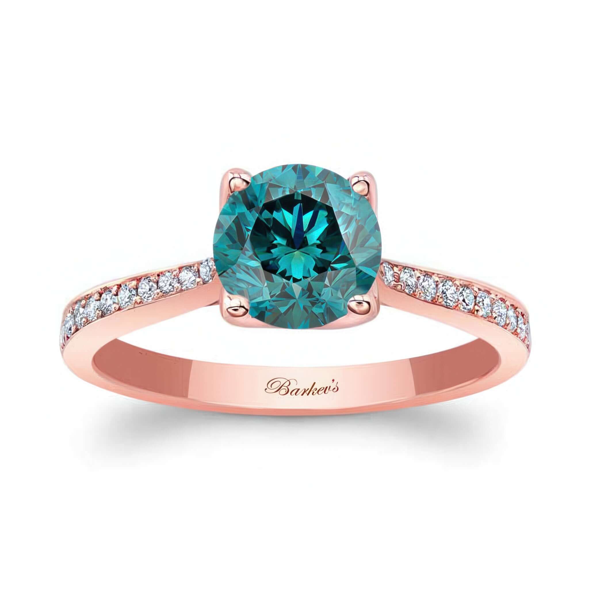 Classic Blue And White Diamond Engagement Ring