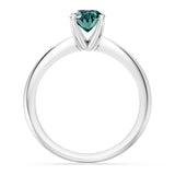 1 Carat Oval Solitaire Blue Diamond Ring