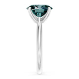 1 Carat Oval Solitaire Blue Diamond Ring