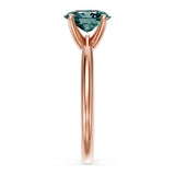 1 Carat Oval Solitaire Blue Diamond Ring